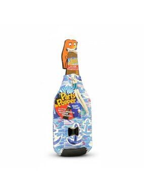 Party Popper All-In-One Bottle Opener & Beverage Insulator With Anchor Print - K
